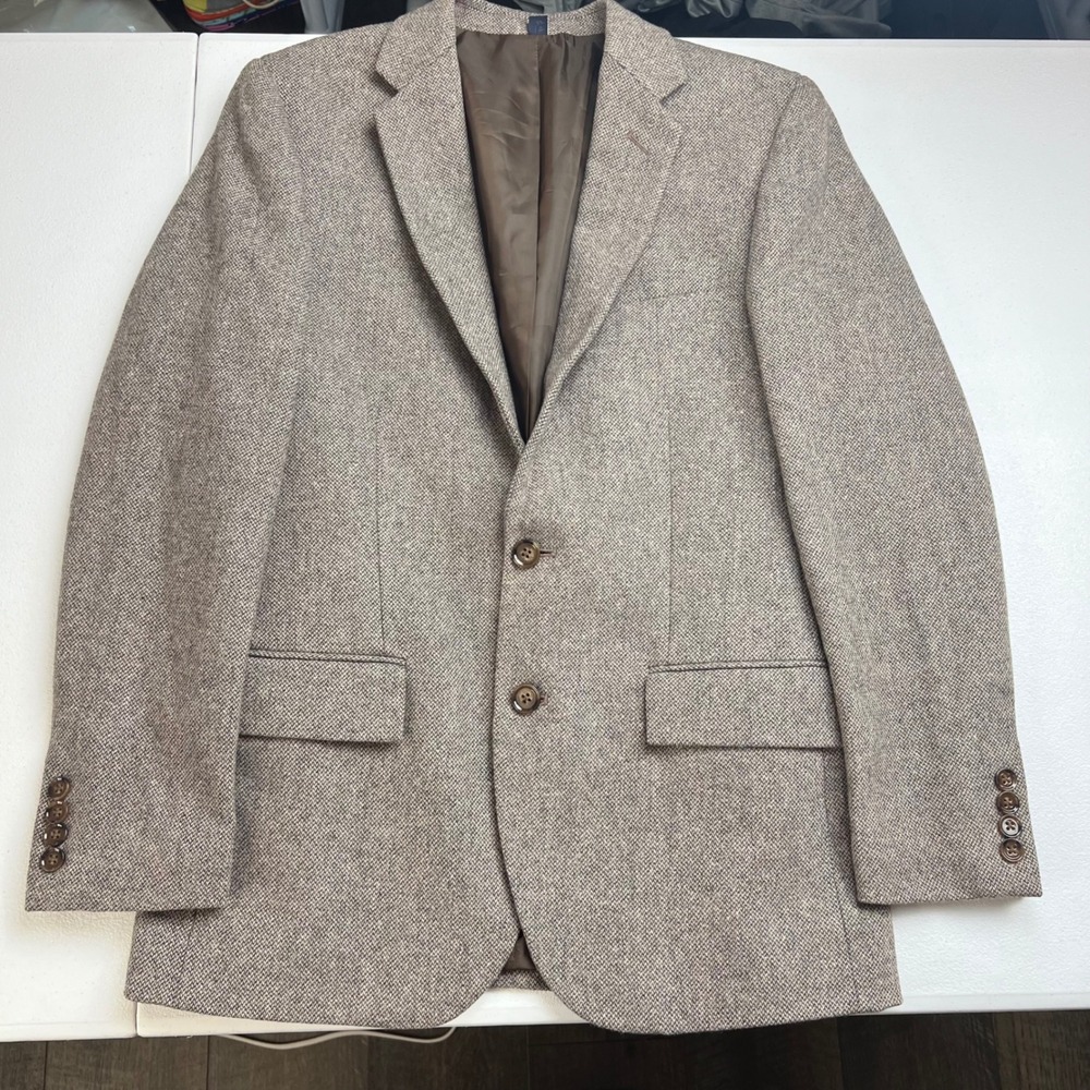 J.Crew Thompson Blazer 36S Mens Brown Herringbone Tweed Sport Coat F5134 NEW